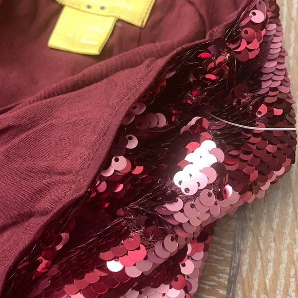 NEW Anthropologie Maeve Sequined Houndstooth Mini Skirt size 0 - Picture 7 of 8